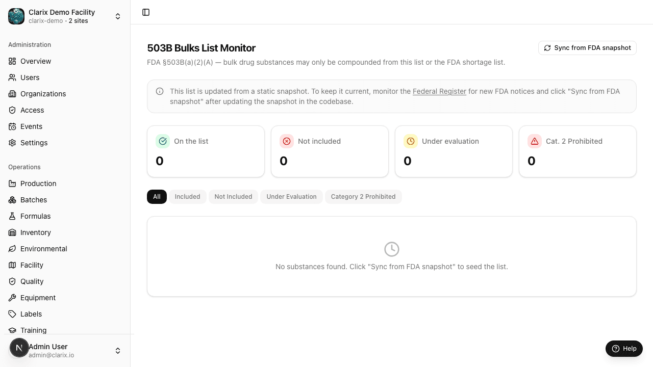 503B Bulks List Monitor