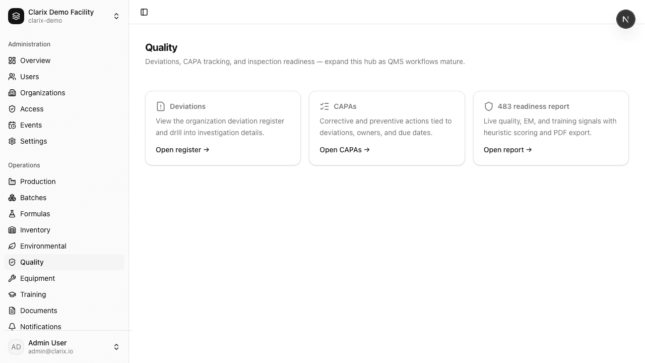 Quality hub